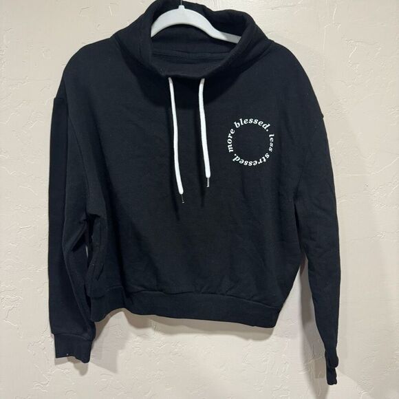 Nwts Reflex Life Is Out There  Sweatshirt Size Extra Small Black Womens More Ble - Picture 1 of 7